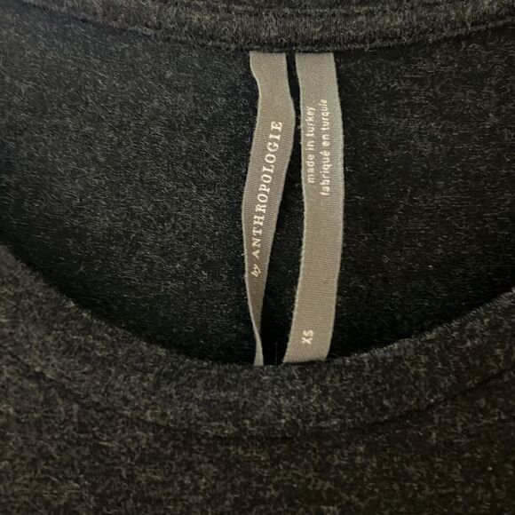 Anthropology dress charcoal, short sleeve mid length - Picture 8 of 8